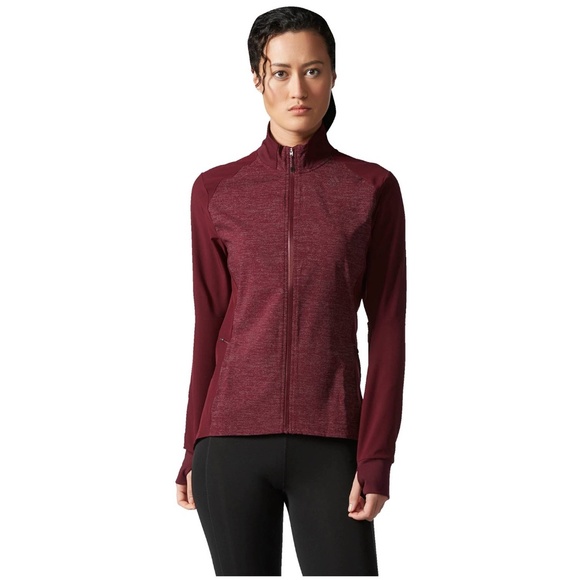 adidas Women's Supernova Storm Running Jacket - Maroon - Size Small - Picture 3 of 6